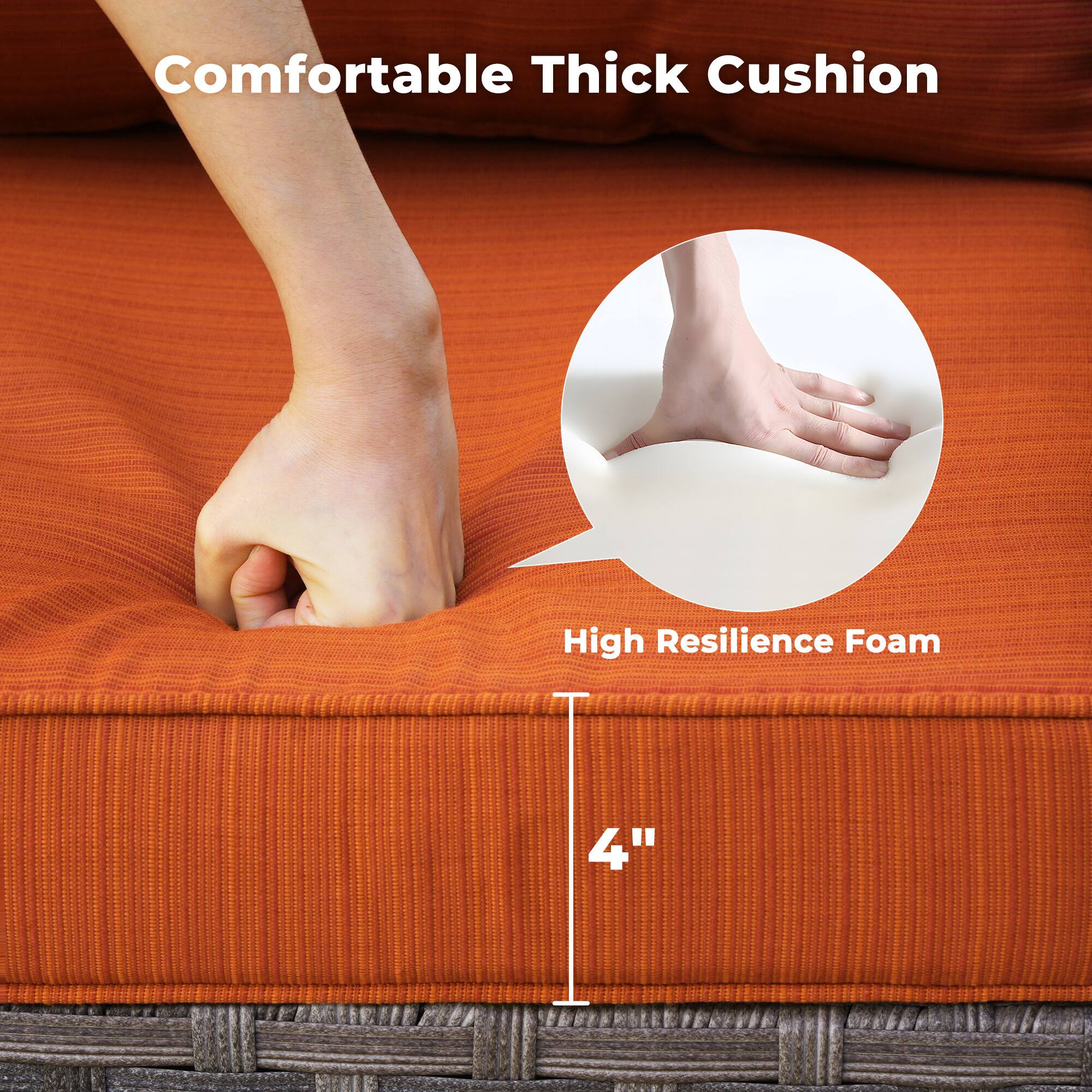 Comfortable Thick Cushion

High Resilience Foam

4"