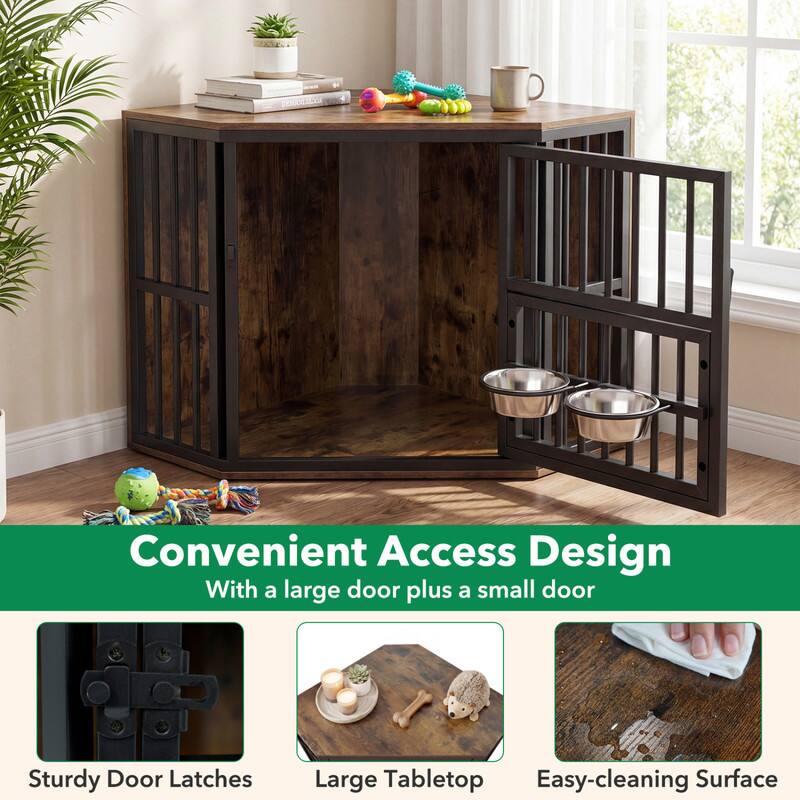 Convenient Access Design  
With a large door plus a small door  

Sturdy Door Latches  
Large Tabletop  
Easy-cleaning Surface