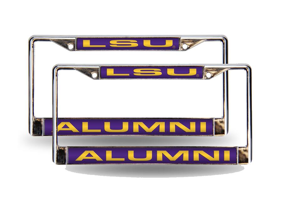 Rico Industries LSU Tigers Alumni Chrome Metal Laser Cut License Plate ...