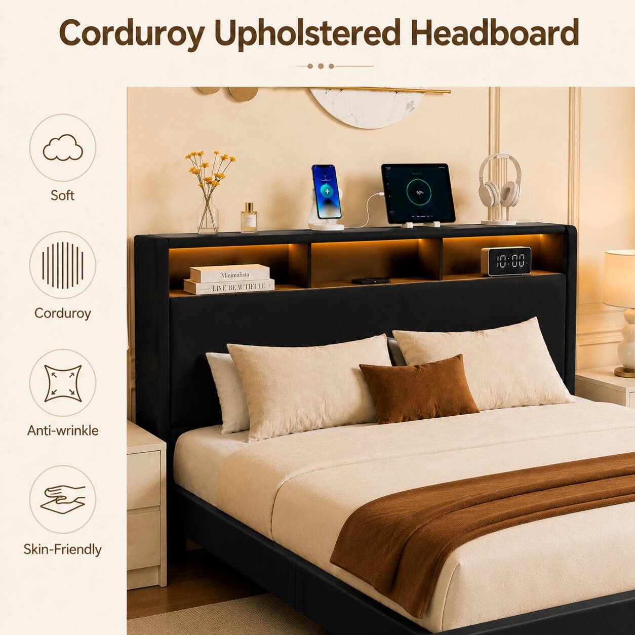 Corduroy Upholstered Headboard

Soft
Corduroy
Anti-wrinkle
Skin-Friendly