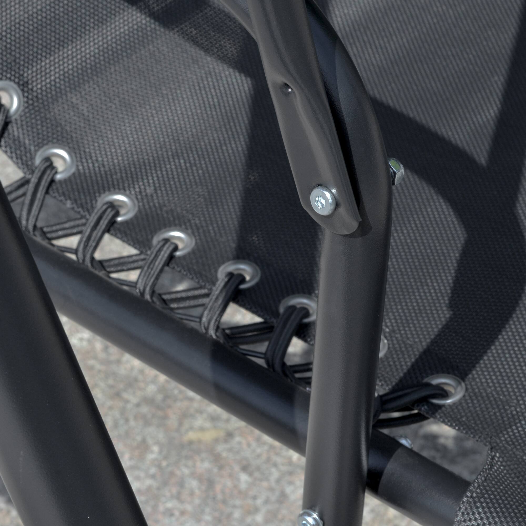 Alt View 8. Outsunny - 2-Seat Patio Swing Chair, Outdoor Canopy Swing Glider with Pivot Storage Table, Cup Holder, Adjustable Shade - Black.