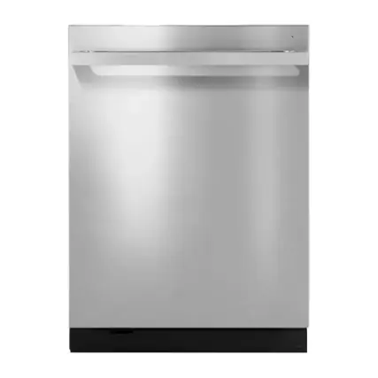 Front. JennAir - 24" Top Control Built-In Dishwasher with Precise Fit 3rd Rack for Cutlery with Plasma Coating, 39 dBA - Stainless Steel.