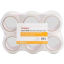 Staples - Packing Tape, 2.83"W x 54.6 yds., 6/Pack - Clear