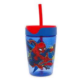 Marvel - Spider-Man "Thwip" Kids Spill-Proof Tumbler With Straw | Holds 18 Ounces - Red