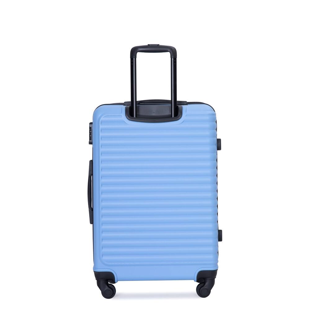 Left. Ropilly - Ropilly 3 Piece Luggage Set Hardshell Suitcase with Wheels Light Blue - Light Blue.