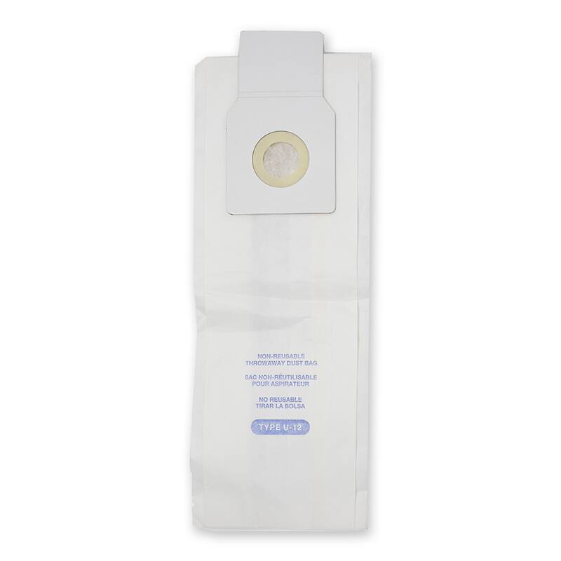 NON-REUSABLE THROWAWAY DUST BAG  
SAC NON-REUTILISABLE POUR ASPIRATEUR  
NO REUSABLE DUST BAG  
NON-REUTILISABLE  
TIRAR LA BOLSA  
TYPE U-12