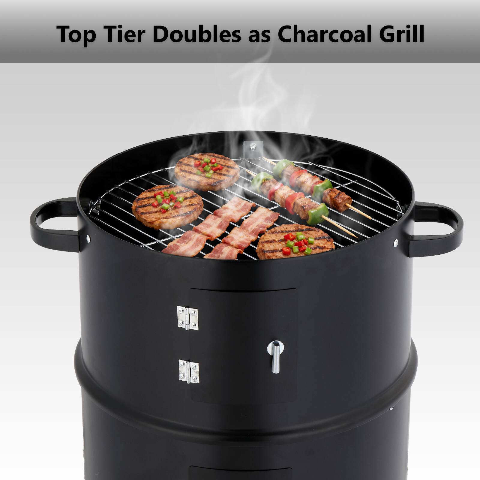 Top Tier Doubles as Charcoal Grill