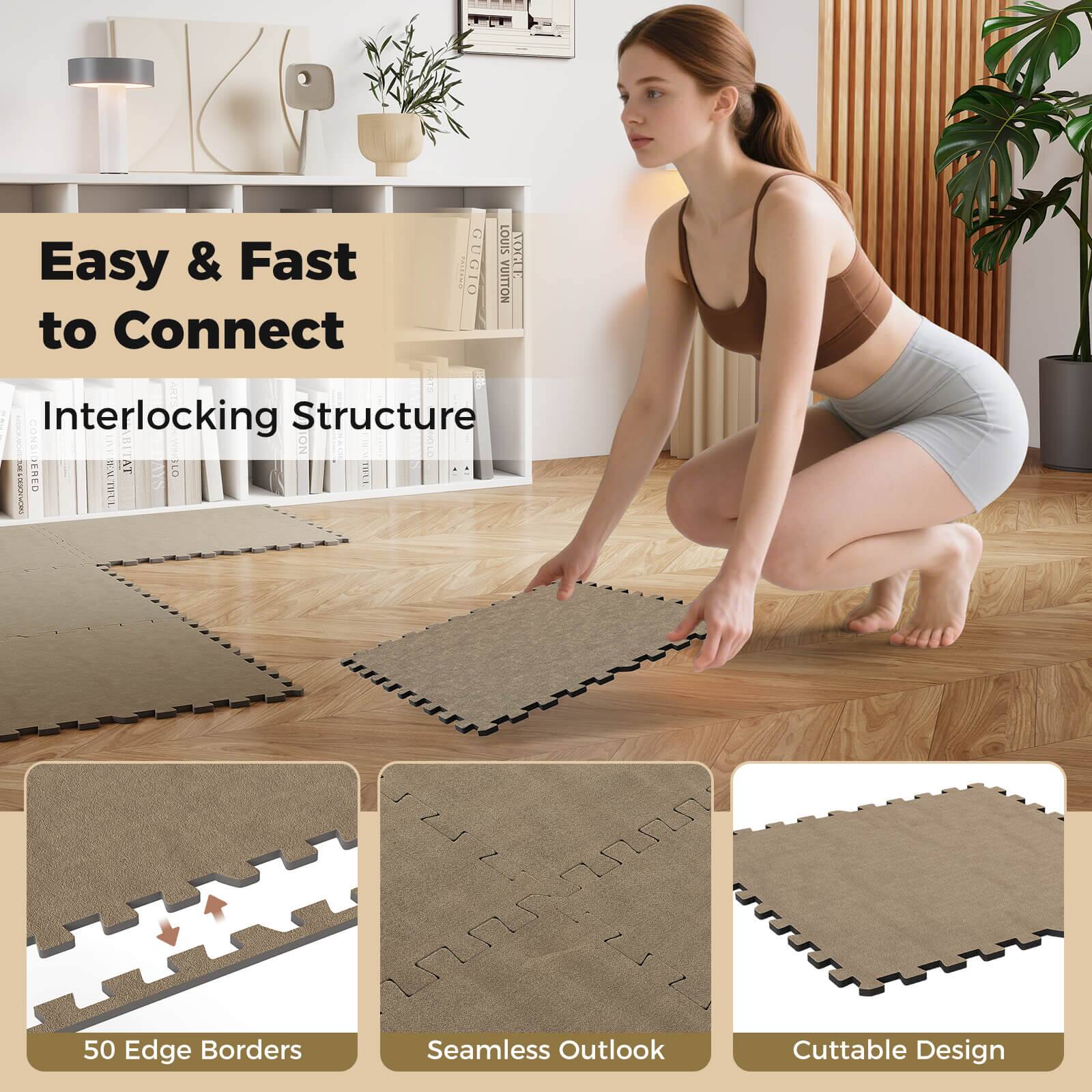 Easy & Fast to Connect  
Interlocking Structure  

50 Edge Borders  
Seamless Outlook  
Cuttable Design