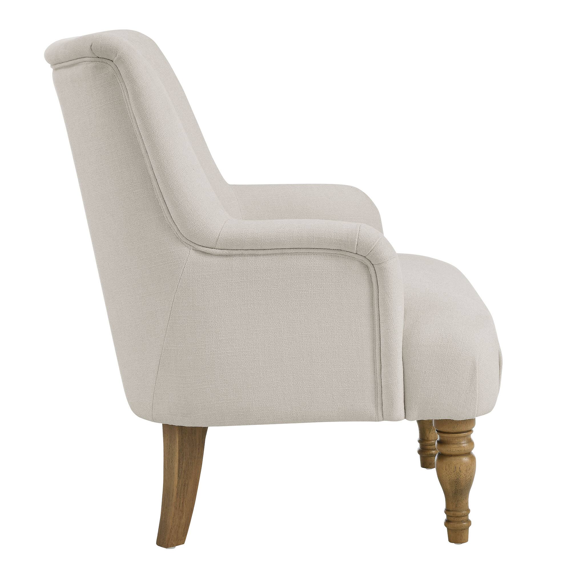 Back. Modway - Ellington Fabric Upholstered Accent Armchair by Modway - White.
