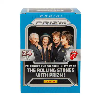 FOLN --- PANINI A M PRIZM 24 TRADING CARDS " CELEBRATE THE COLORFUL HISTORY OF THE ROLLING STONES WITH PRIZM! PANINI