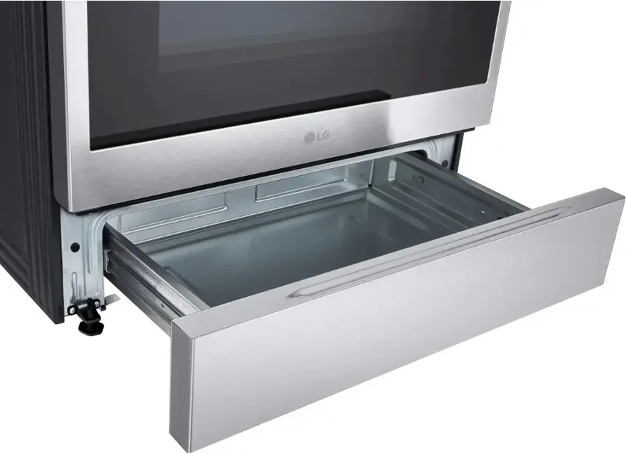 Alt View 28. LG - 6.3 Cu. Ft. Slide-In Electric Induction True Convection Range with InstaView and Flex Control Knobs - PrintProof Stainless Steel.