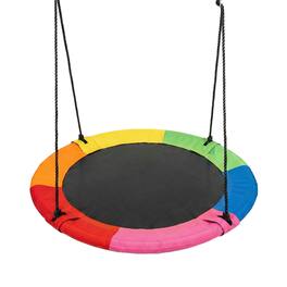 KyyWee - 40-Inch Saucer Tree Swing with Steel Frame, Adjustable Suspension and 360-Degree Rotation