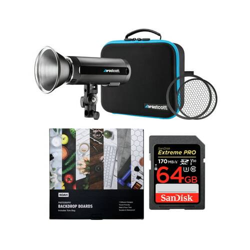 estcott westcott KOAH BACKDROP BOARDS  
SanDisk Extreme PRO 170 MB/s S V30 XC I  
64 GB