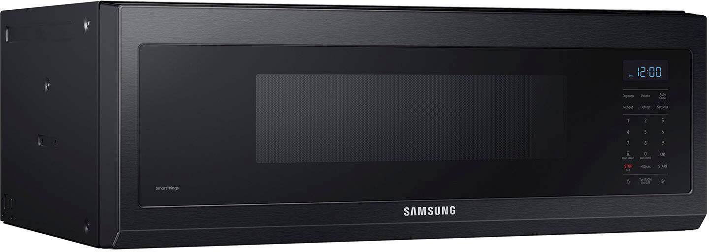 The text on the image reads: "12:00 pcrn Polato Auto Coo Reheul Defrout Settings 1 2 3 4 5 6 7 8 i D CebkDaet LAscT OK STOP +0s START SmartThings Trustable ovon SAMSUNG."