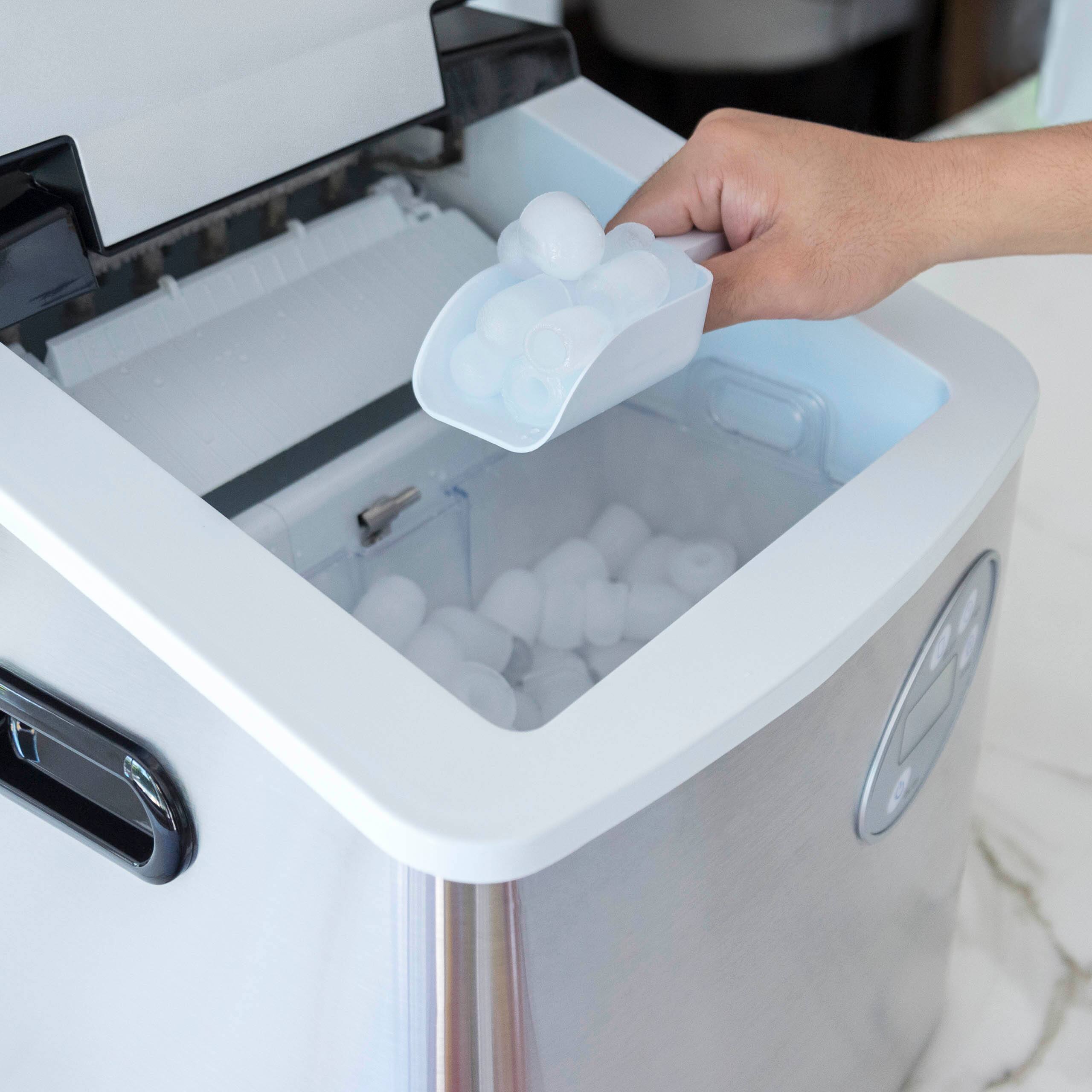 Alt View 14. NewAir - 50-lb Portable Ice Maker - Stainless Steel.