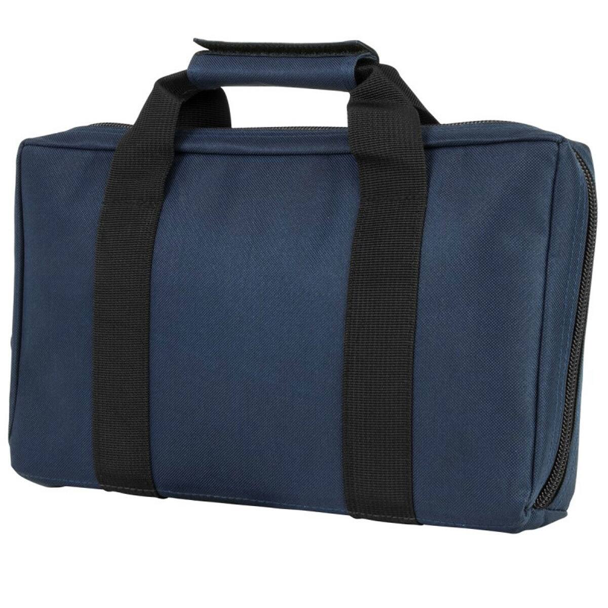 Alt View 1. NcSTAR - NcSTAR Vism Discreet Pistol Case with Two Separate Padded Compartments, Blue with Black Trim - Blue/Black.