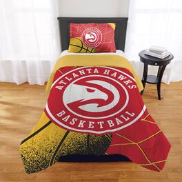 Sweet Home Collection - NBA Atlanta Hawks Comforter & Pillow Sham Set- Twin/Twin XL - Multicolored