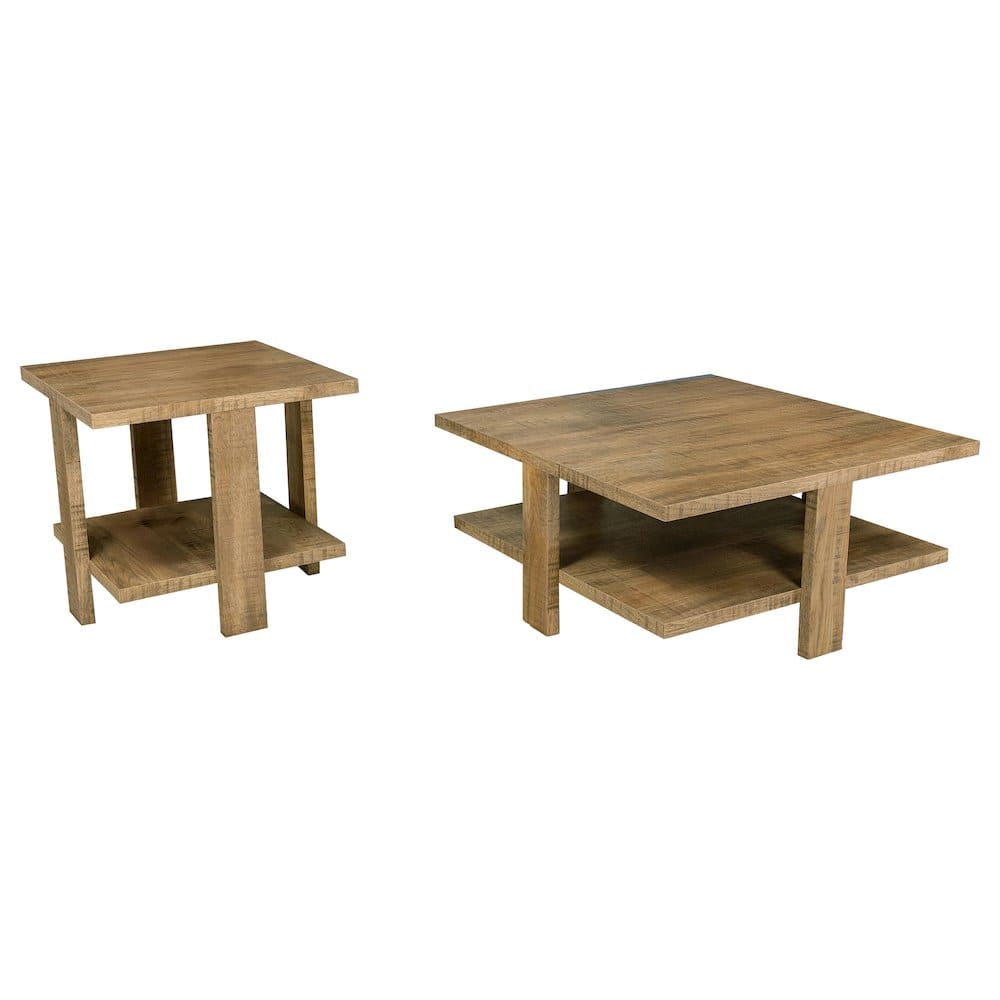 Coaster Co. of America - Dawn 2-piece Round Coffee and End Table Set Mango Brown - Green