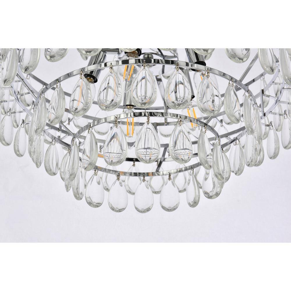 Alt View 3. Elegant Lighting - Mila 20 inch pendant in chrome - Chrome.