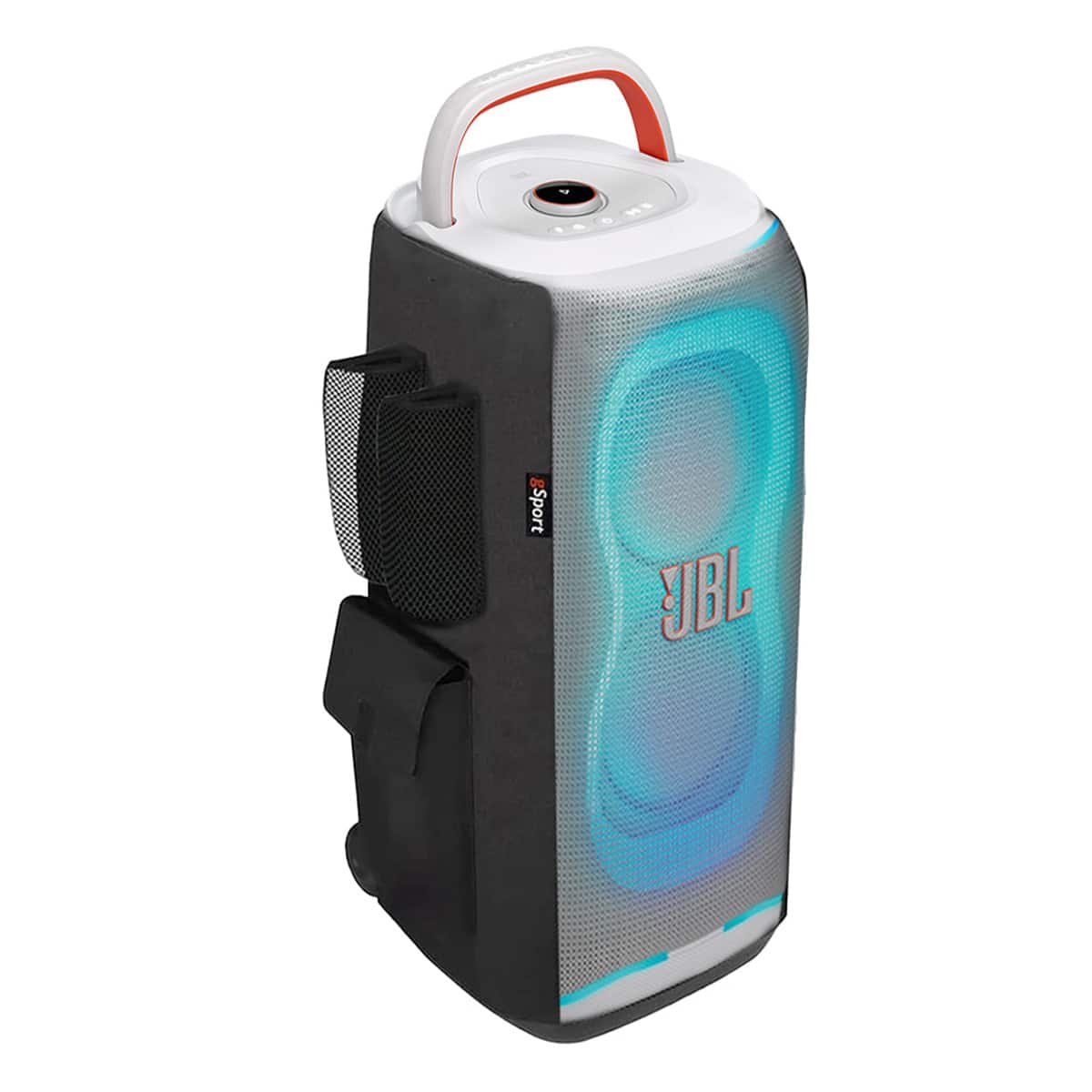 JBL - PartyBox 130 Portable Party Speaker Bundle with gSport Cargo Sleeve - White