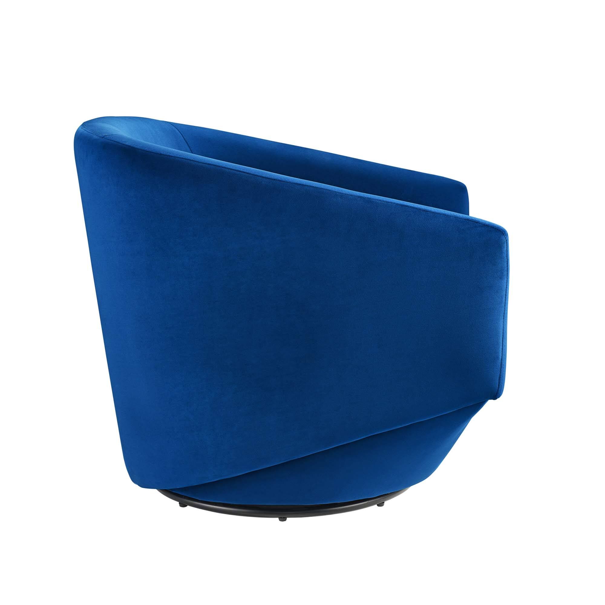 Alt View 2. Modway - Series Performance Velvet Fabric Swivel Chair by Modway - Navy.