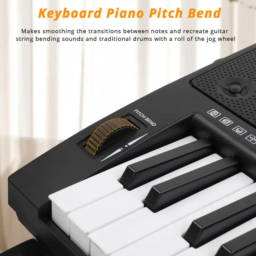 String Keyboard Winado 61 Key Keyboard Lighted Piano Electric Keyboard, Electric Piano ...