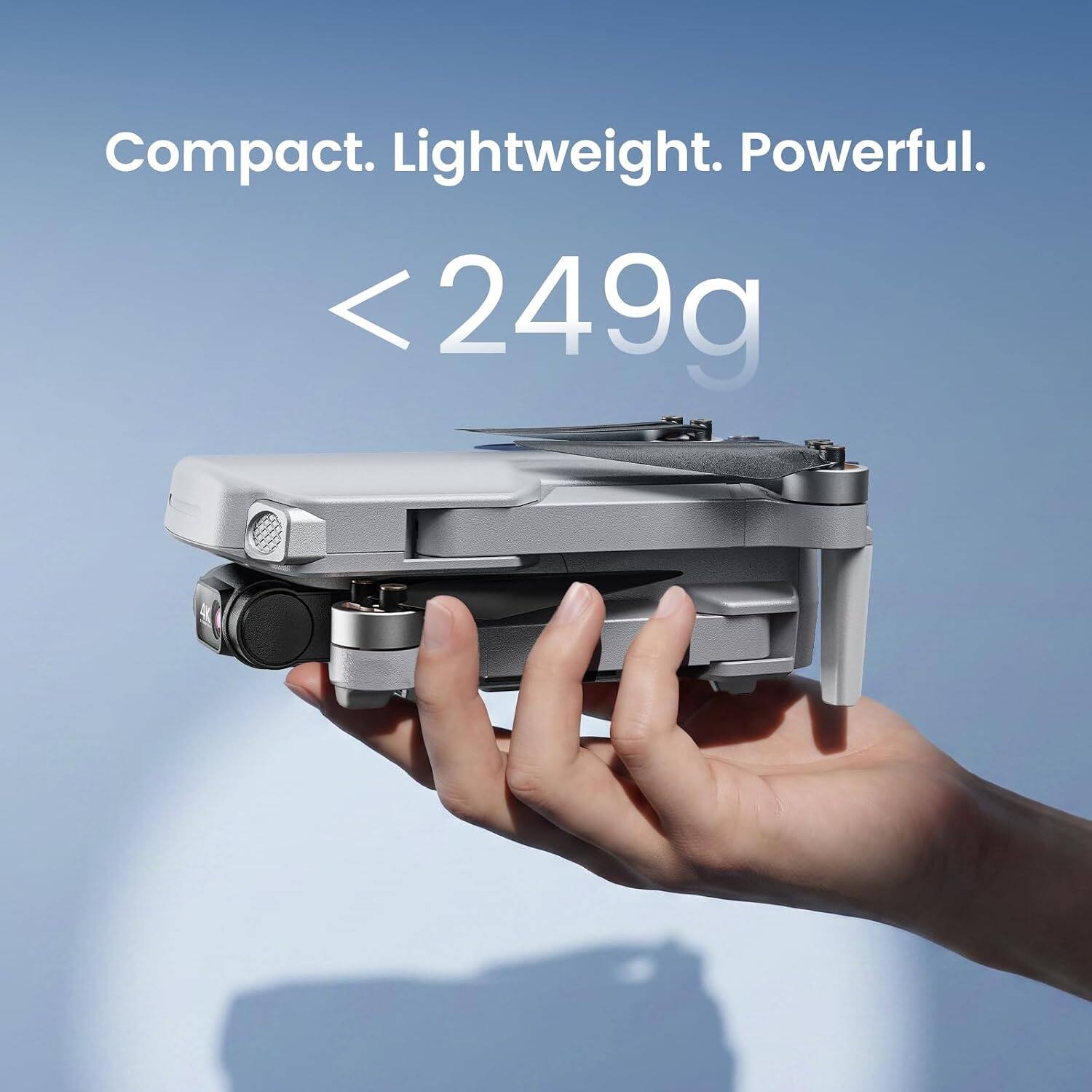 Compact. Lightweight. Powerful.  
< 249g