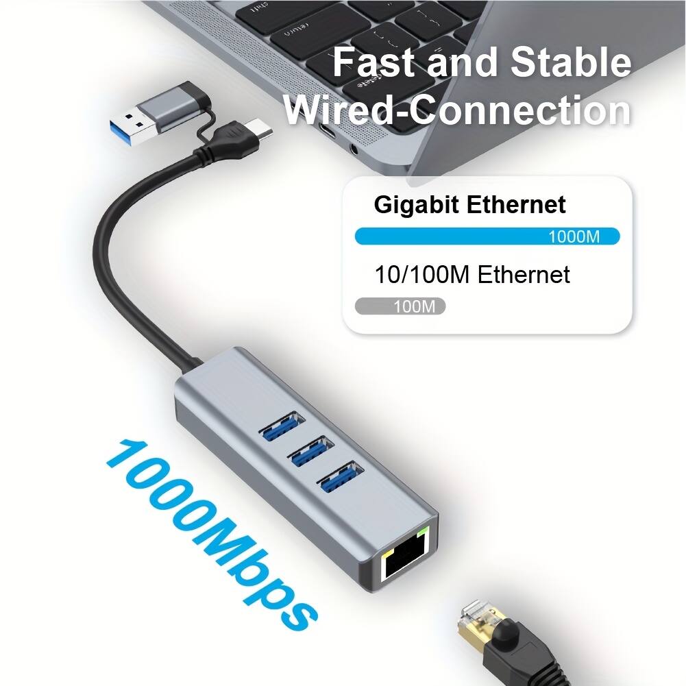 Fast and Stable Wired-Connection

Gigabit Ethernet
1000M

10/100M Ethernet
100M

1000Mbps