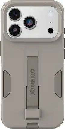 Front. OtterBox - Commuter Series Grip Hard Shell for Apple iPhone 18 Pro and Apple iPhone 17 Pro - Grey Comfort.