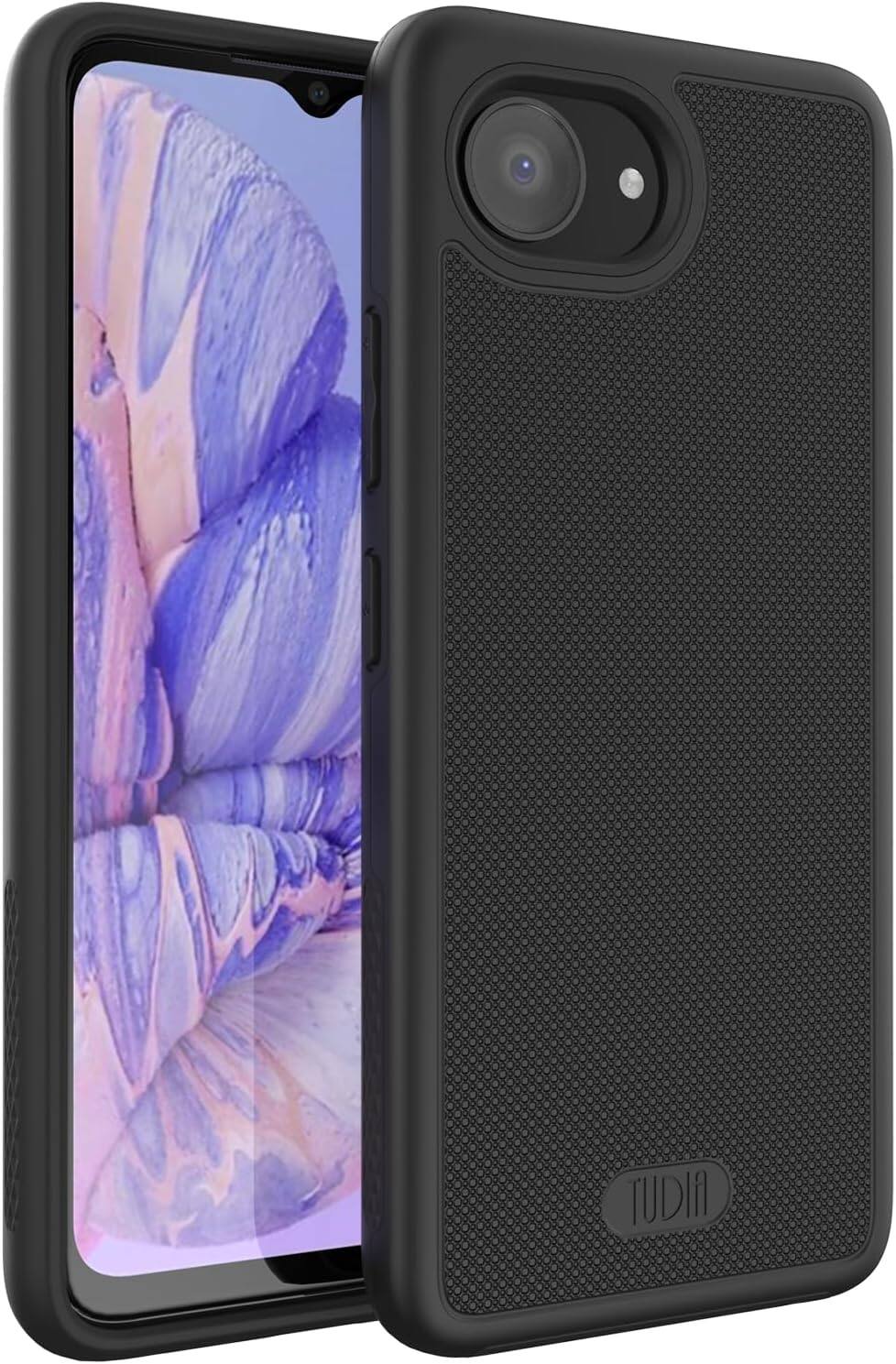 Front. TUDIA - TUDIA MergeGrip for NUU X7 Plus Case Drop Tested Phone Cover - Black - Black.