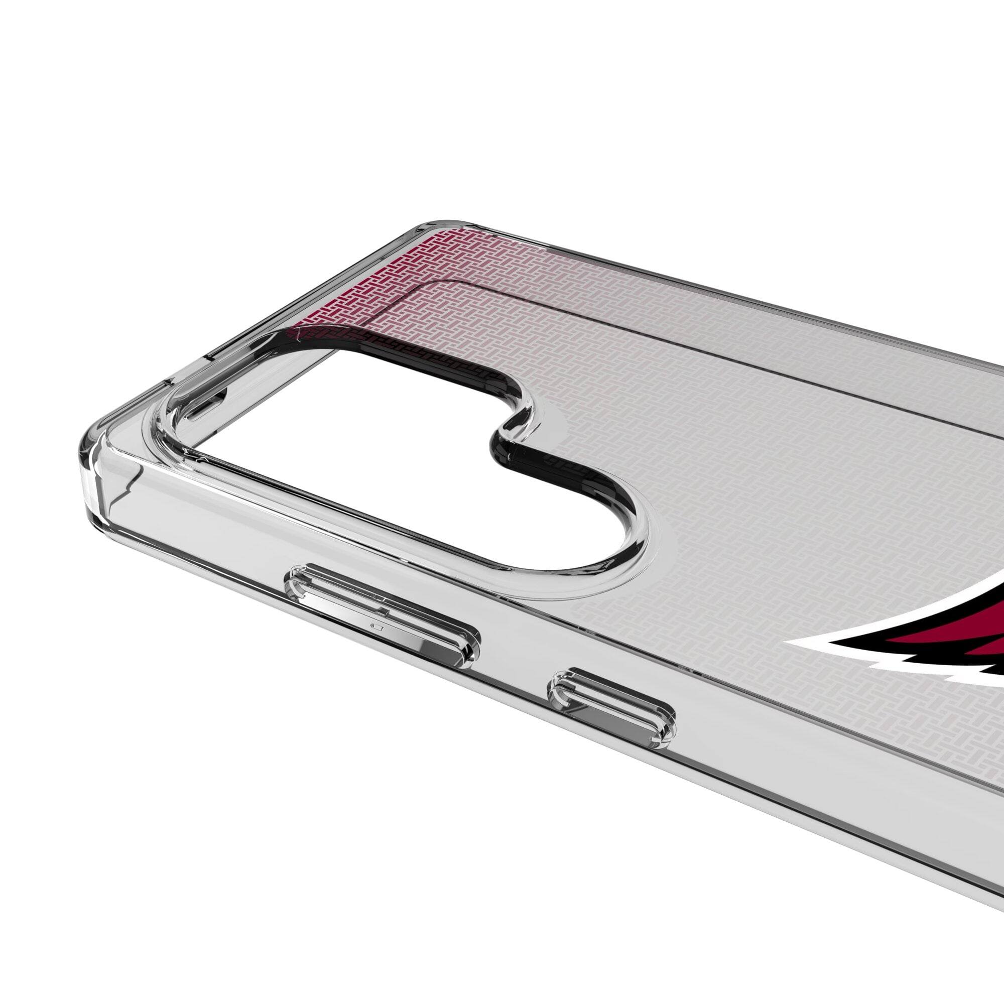 Alt View 2. Keyscaper - Arizona Cardinals Linen Logo Galaxy Clear Case - S23 Ultra - Multicolor.