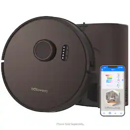 bObsweep - Self-empty Robot Vacuum Cleaner, with 100-Day Dock, Activate Charcoal Odor Filtration, and LiDAR Mapping - Chocolate