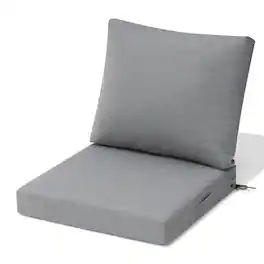 Crestlive Products - Outdoor Deep Seat Cushion Removable Cover - Light Gray
