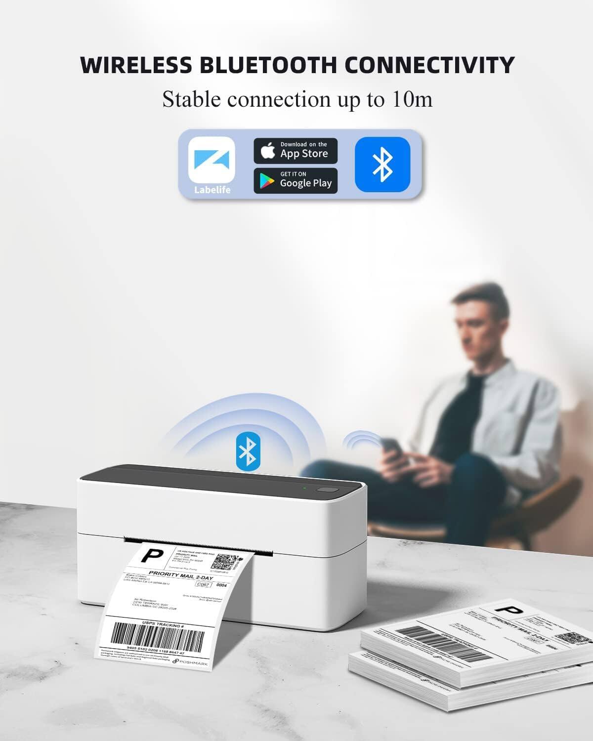 WIRELESS BLUETOOTH CONNECTIVITY  
Stable connection up to 10m  

Download on the App Store  
GET IT ON Google Play  

Labelife