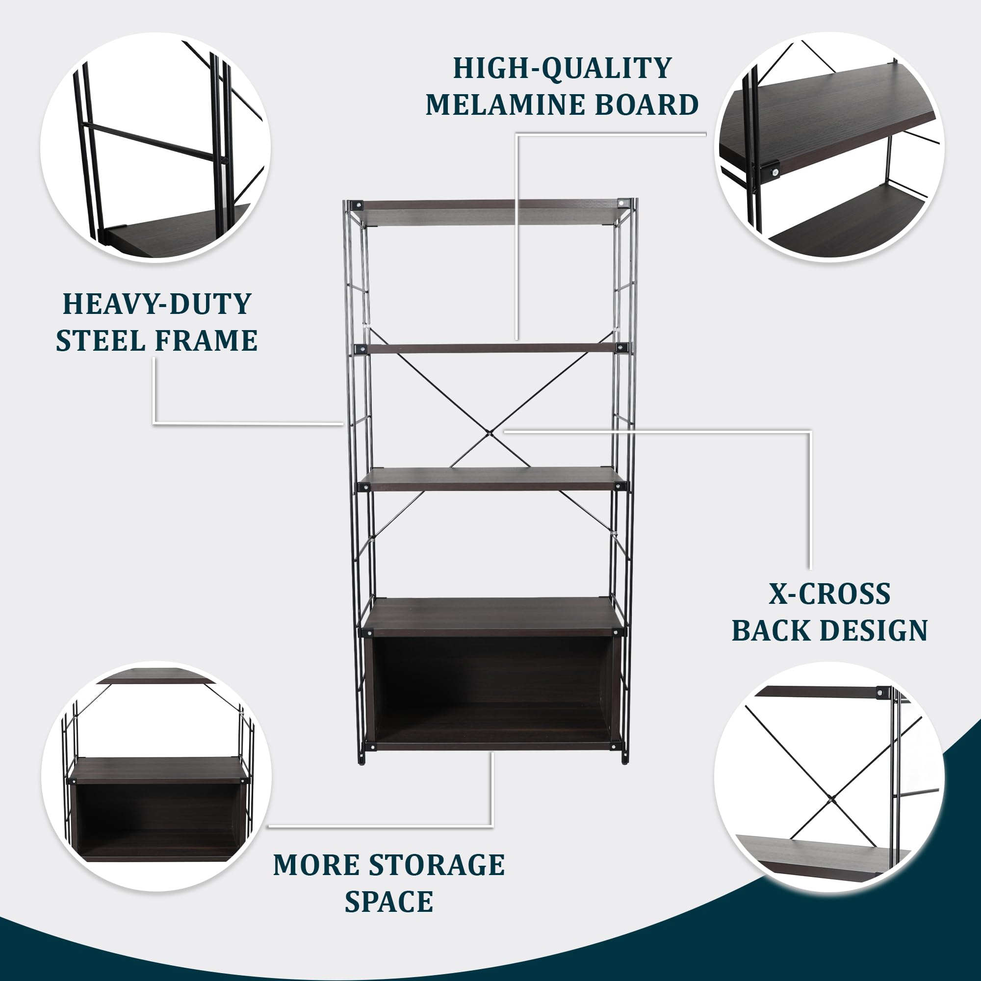 - HIGH-QUALITY MELAMINE BOARD
- HEAVY-DUTY STEEL FRAME
- X-CROSS BACK DESIGN
- MORE STORAGE SPACE