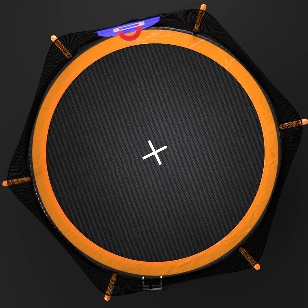 Angle. LOVMOR - Lovmor 14 FT Trampoline with Basketball Hoop and Ladder Recreational Trampoline for Adults.