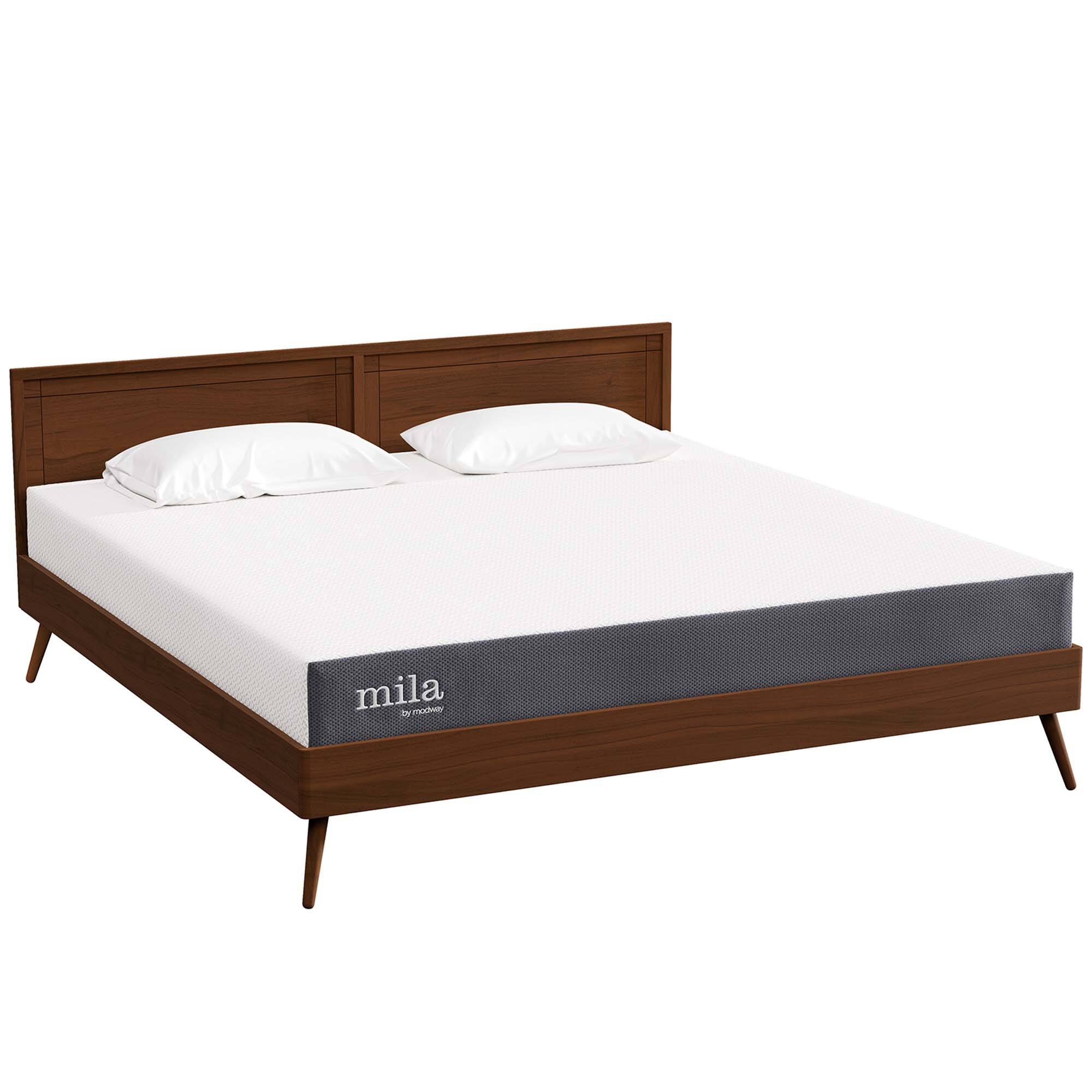 Angle. Modway - Mila 8" King Mattress by Modway - White.