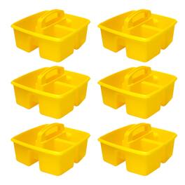 Storex - Small Caddy, Yellow, Pack of 6