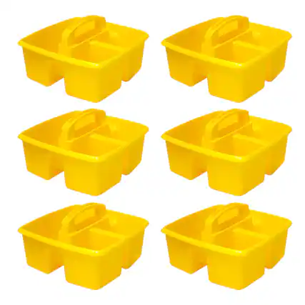 Front. Storex - Storex Small Caddy, Yellow, Pack of 6.