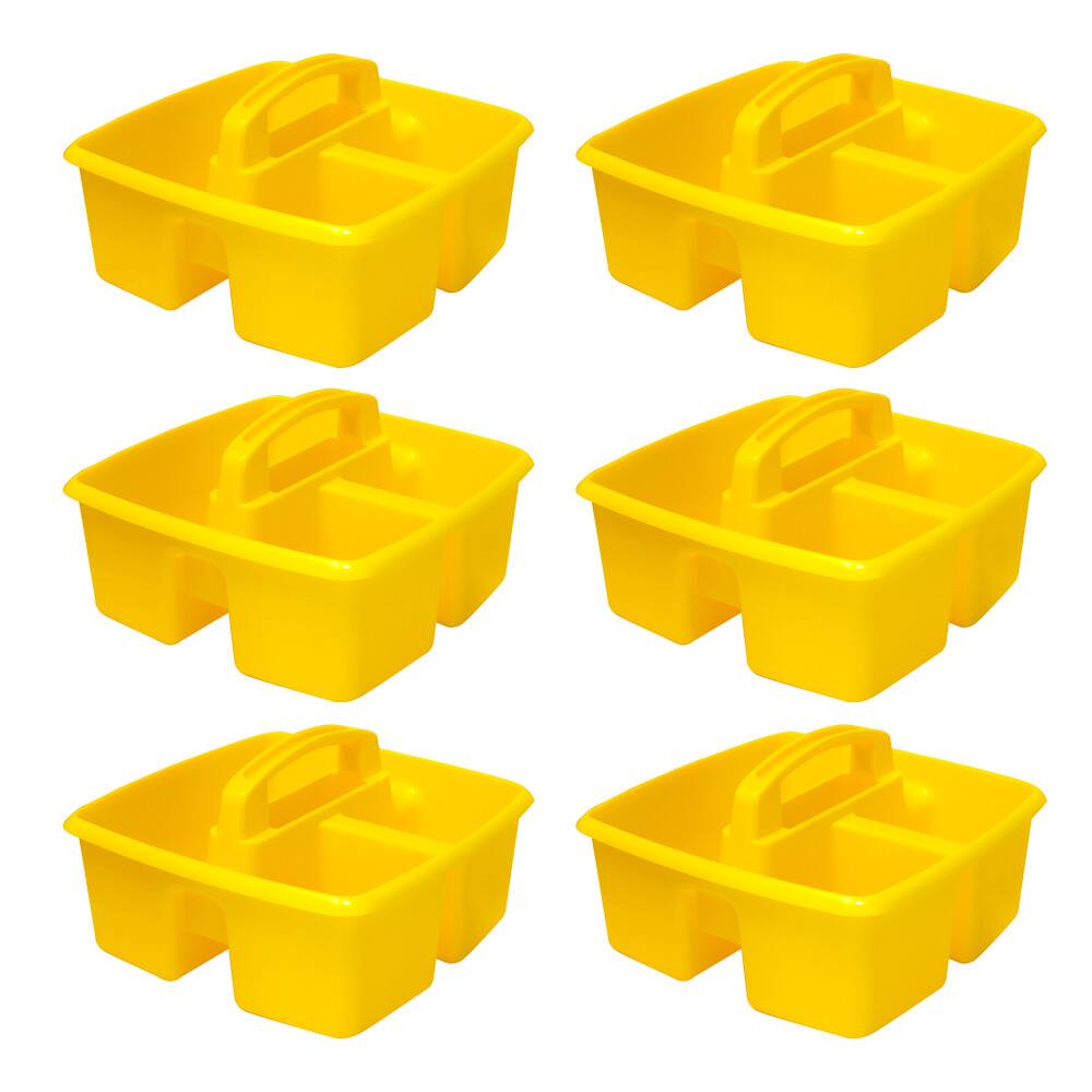 Front. Storex - Storex Small Caddy, Yellow, Pack of 6.