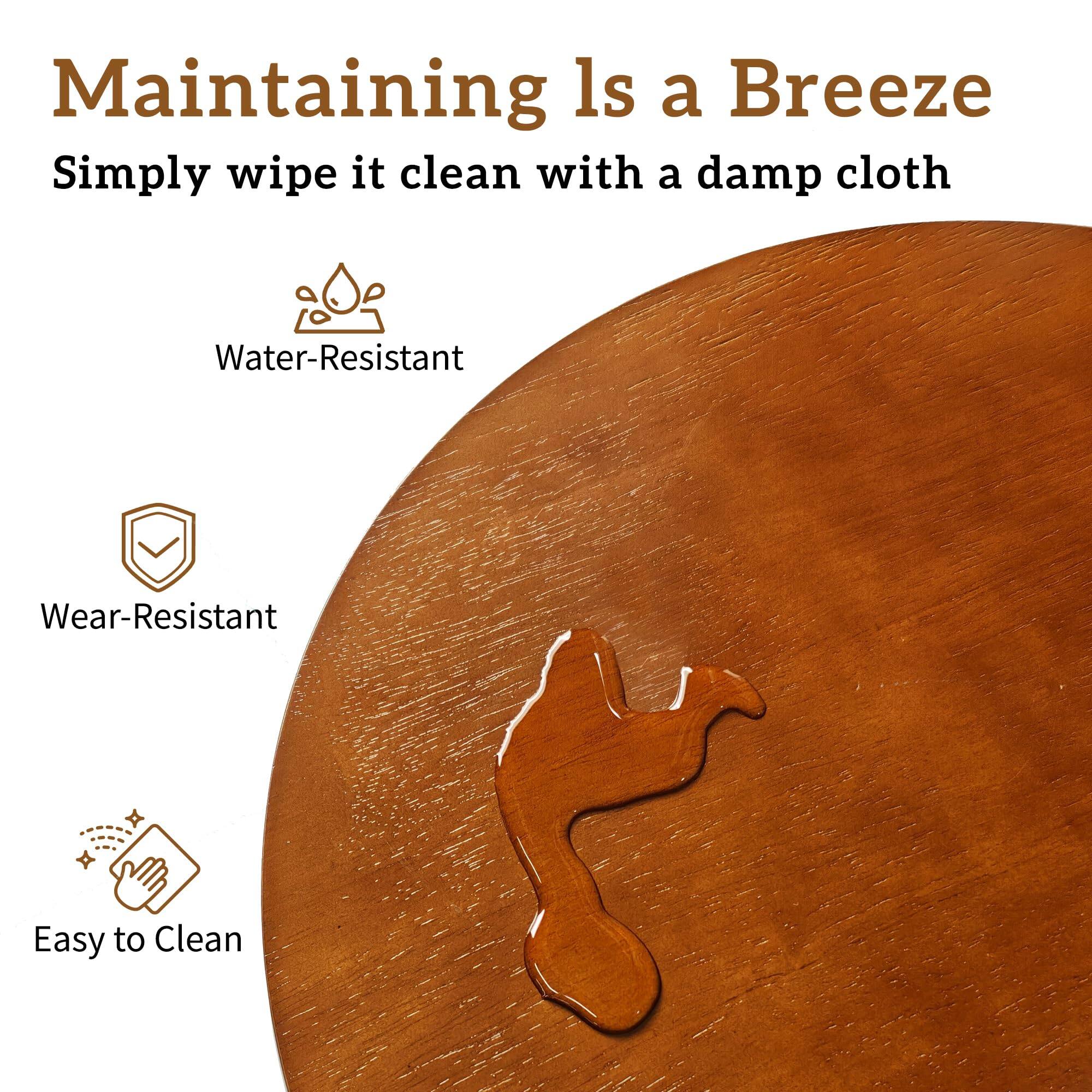 Maintaining is a Breeze  
Simply wipe it clean with a damp cloth  

- Water-Resistant  
- Wear-Resistant  
- Easy to Clean