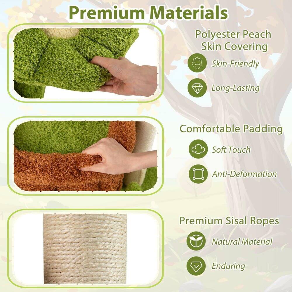 Premium Materials

- Polyester Peach Skin Covering
  - Skin-Friendly
  - Long-Lasting

- Comfortable Padding
  - Soft Touch
  - Anti-Deformation

- Premium Sisal Ropes
  - Natural Material
  - Enduring