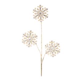 BreeBe - Jeweled Snowflake Spray (Set of 2) - Silver, Gold