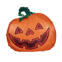 Celebrations - Halloween 27 in. Happy Face Lantern Halloween Decor - Orange