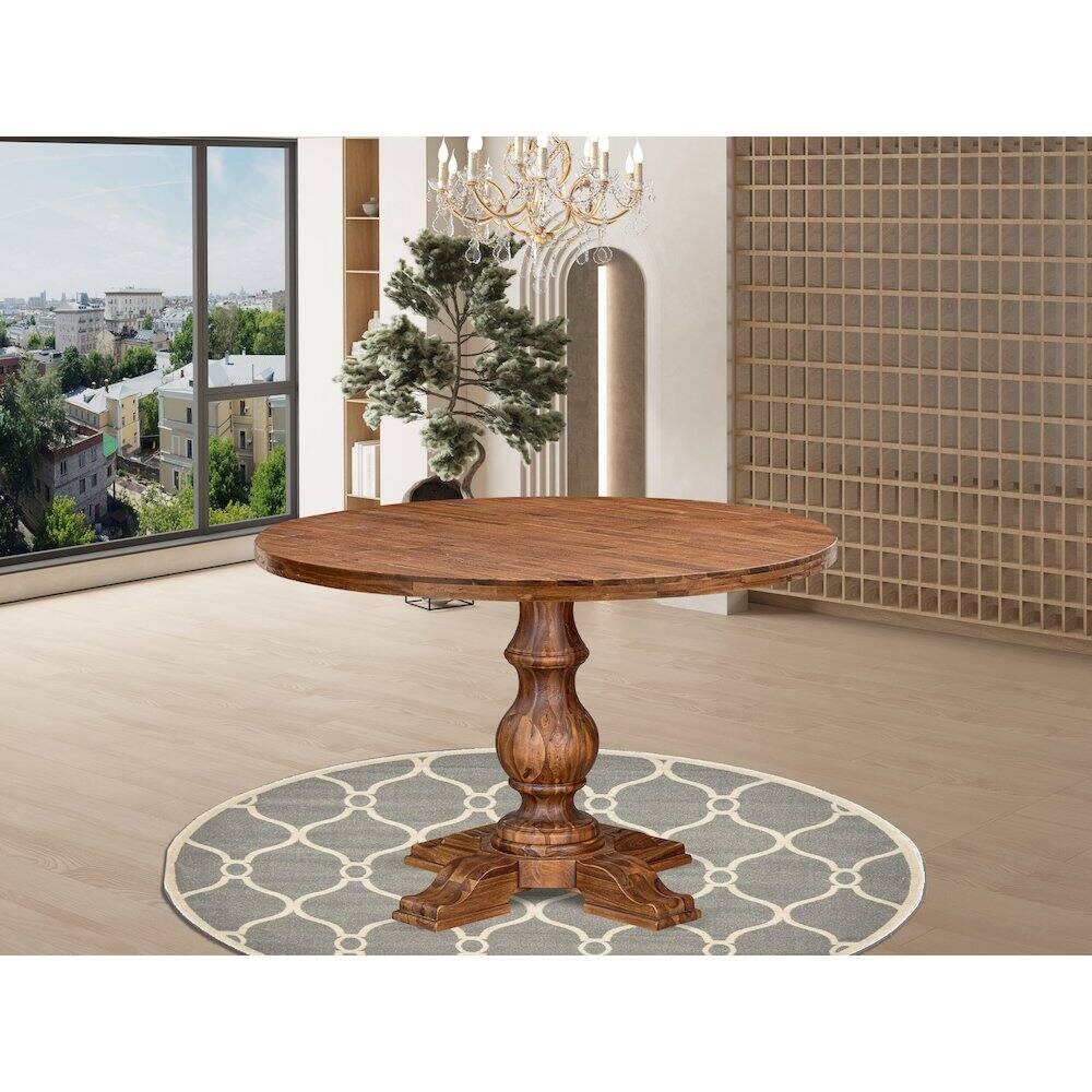 Alt View 1. East West Furniture - Wood Dining Table - Brown.