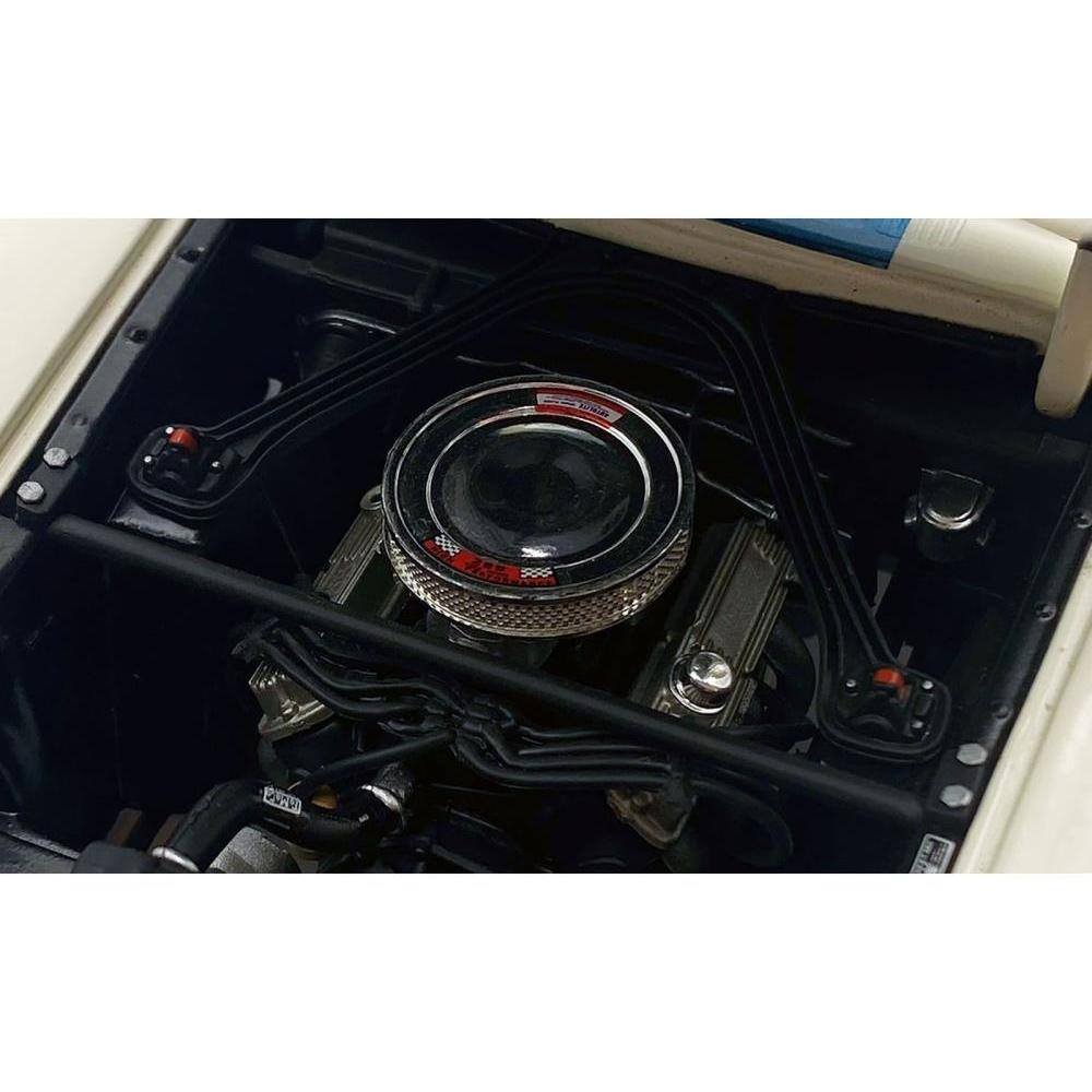 Back. ACME - 1965 Shelby GT350 "Reynolds Ford" White with Blue Stripes Limited Edition to 204 pieces Worldwide 1/18 - White.