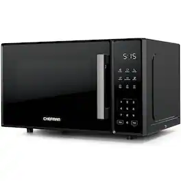 Chefman - Countertop Microwave Oven 1.1 Cu. Ft., 1000 Watts with 6 Presets and 10 Power Levels - Black