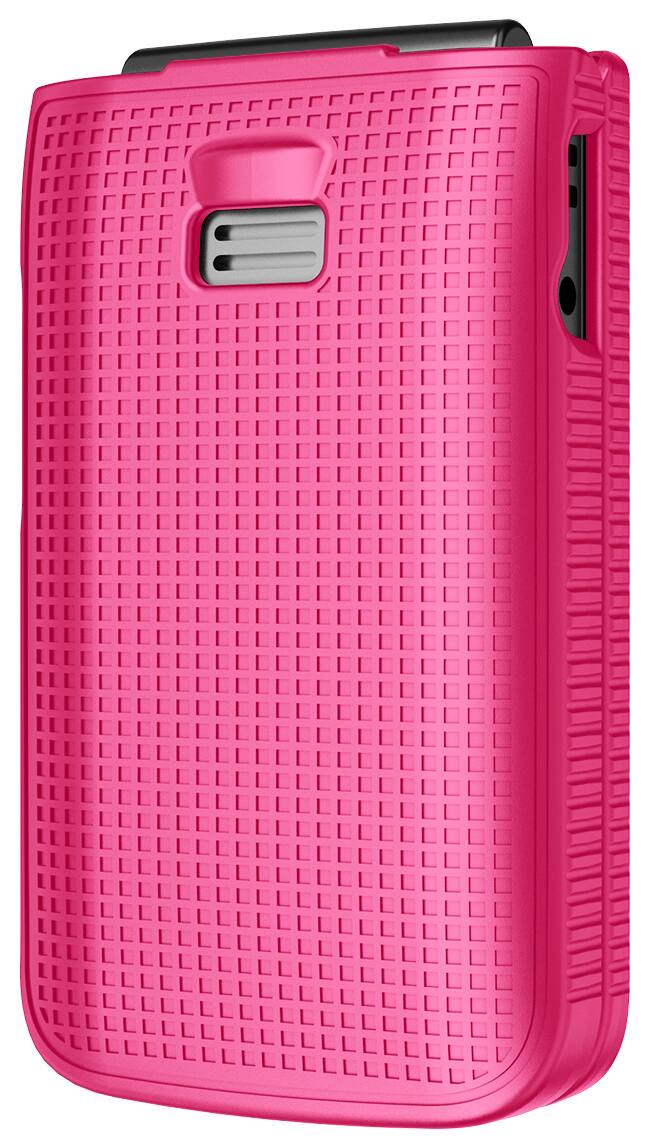 Alt View 8. Nakedcellphone - Case for TCL Flip 3 Phone - Hard Shell Cover - Pink.