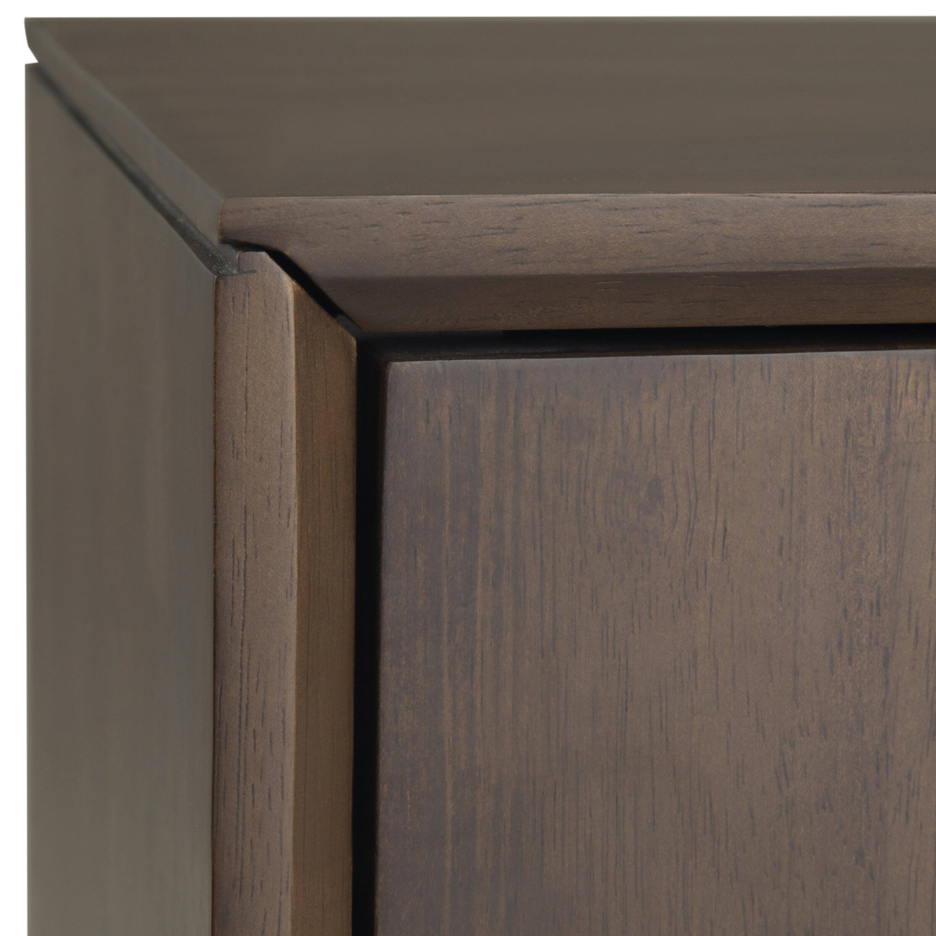 Alt View 4. Simpli Home - Banting SOLID HARDWOOD 72 inch Wide Industrial TV Media Stand - Walnut Brown.