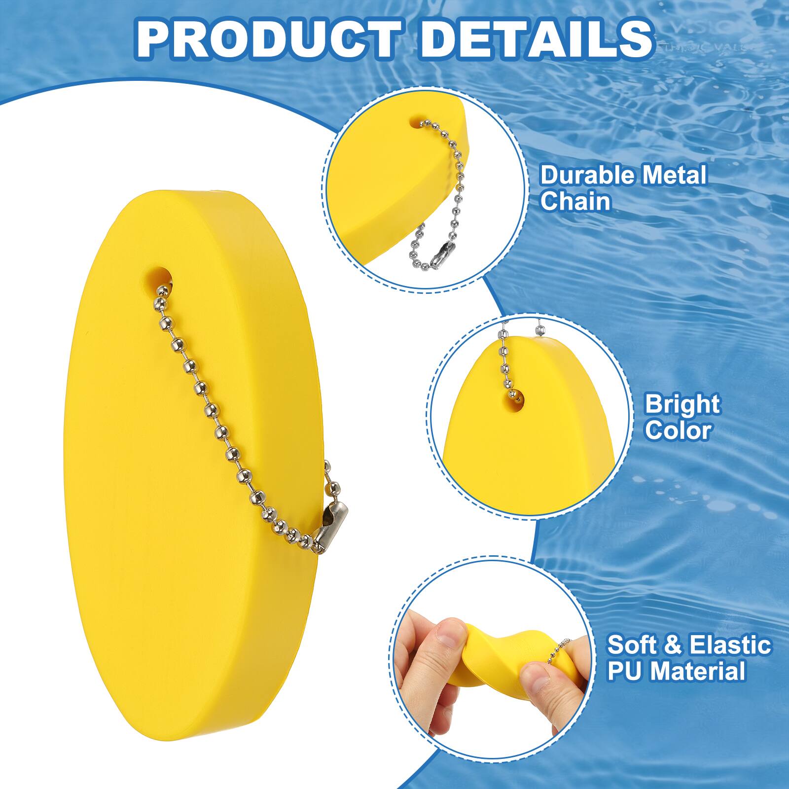 CVSIO PRODUCT DETAILS TMTC VAL

- Durable Metal Chain
- Bright Color
- Soft & Elastic PU Material